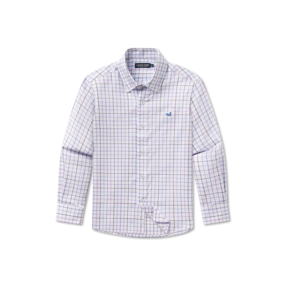 SOUTHERN MARSH COLLECTION Boys Top Southern Marsh Youth Chateau Windowpane Dress Shirt