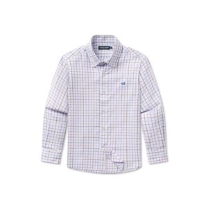 SOUTHERN MARSH COLLECTION Boys Top Southern Marsh Youth Chateau Windowpane Dress Shirt