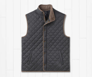 SOUTHERN MARSH COLLECTION Men's Jackets SLATE / M Southern Marsh Huntington Quilted Vest || David's Clothing OHTVSLT