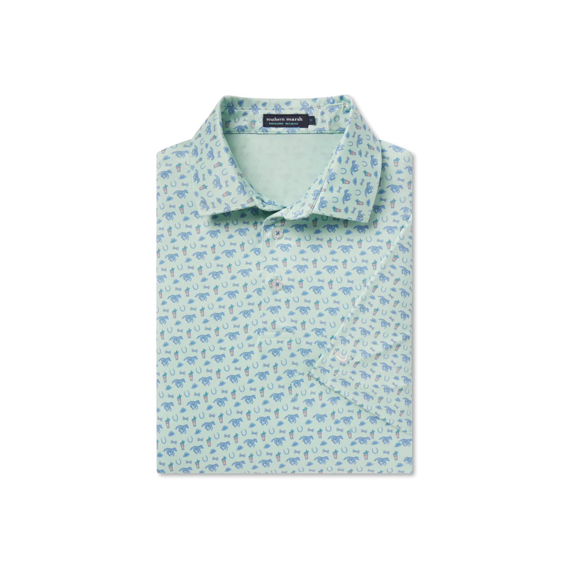 SOUTHERN MARSH COLLECTION Men's Polo Southern Marsh Flyline Performance Polo - Thoroughbred || David's Clothing