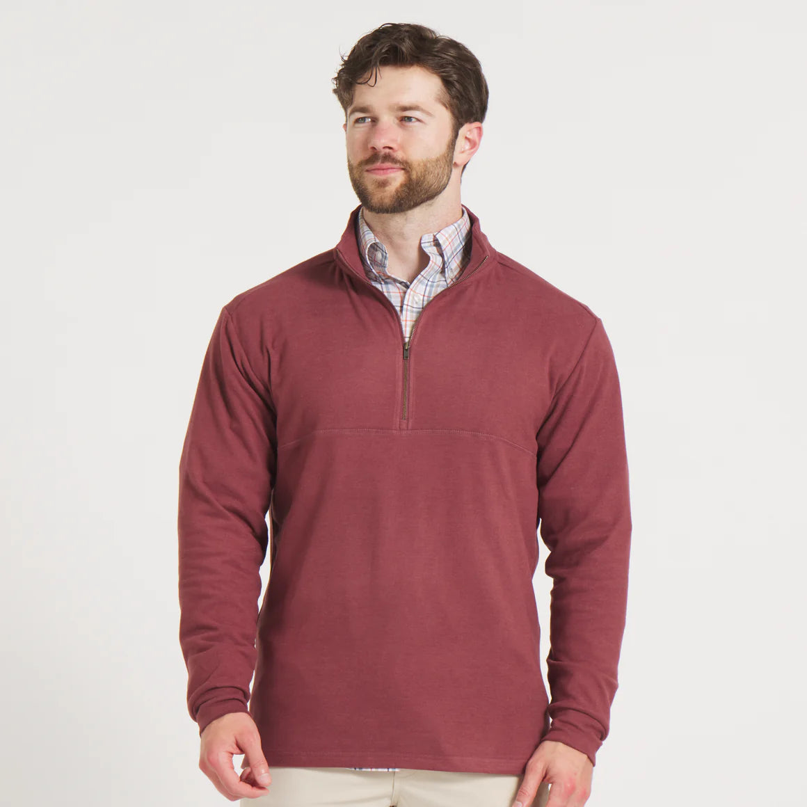 SOUTHERN MARSH COLLECTION Men's Pullover MAROON / M Southern Marsh Woods Cross Brushed Pullover || David's Clothing OWCPMRN