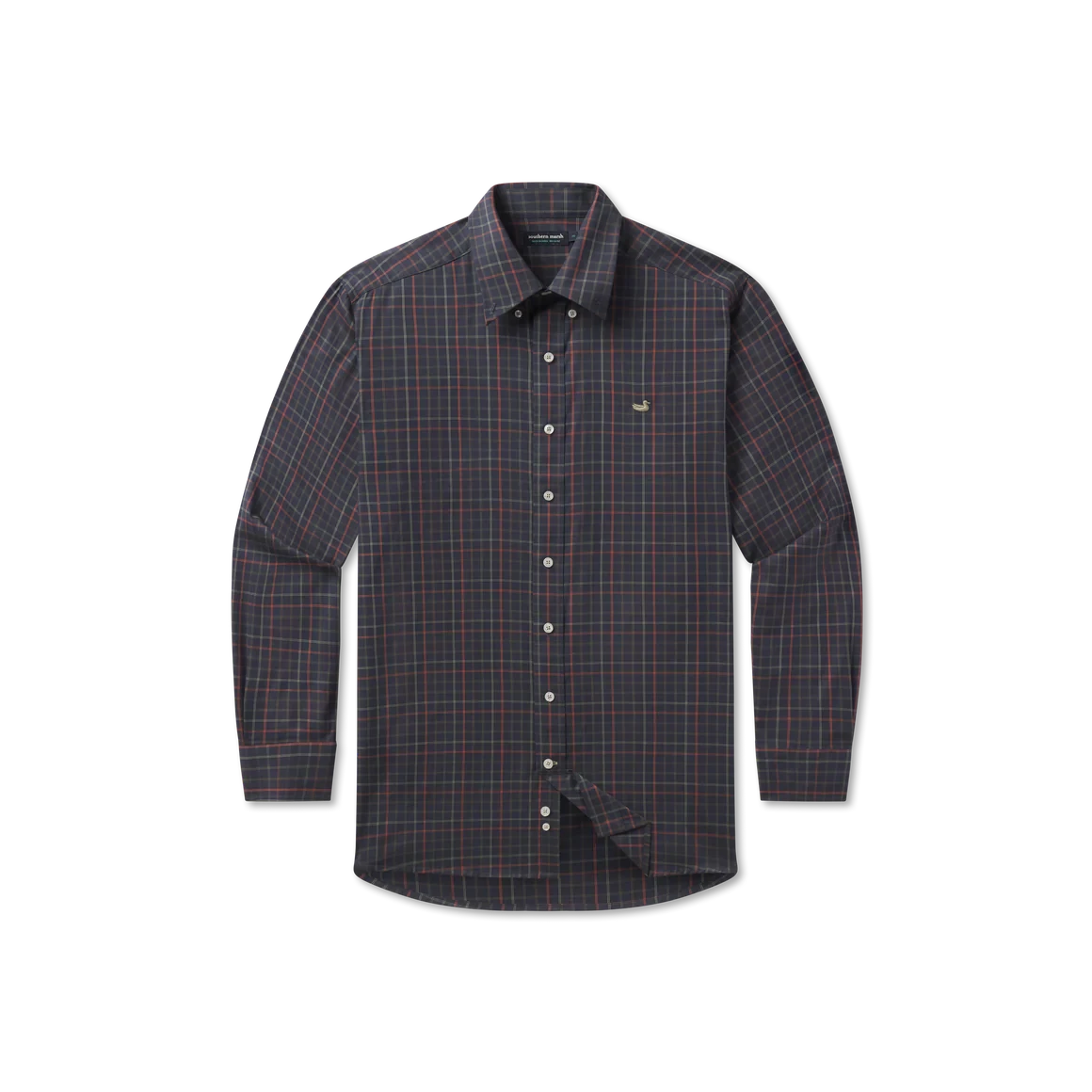 SOUTHERN MARSH COLLECTION Men's Sport Shirt NAVY/DK OLIVE / M Southern Marsh Chateau Windowpane Dress Shirt VCHWNVDL