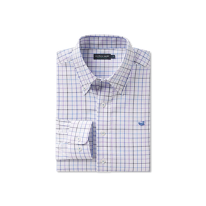 SOUTHERN MARSH COLLECTION Men's Sport Shirt Southern Marsh Chateau Windowpane Dress Shirt || David's Clothing