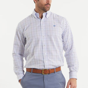 SOUTHERN MARSH COLLECTION Men's Sport Shirt Southern Marsh Chateau Windowpane Dress Shirt || David's Clothing