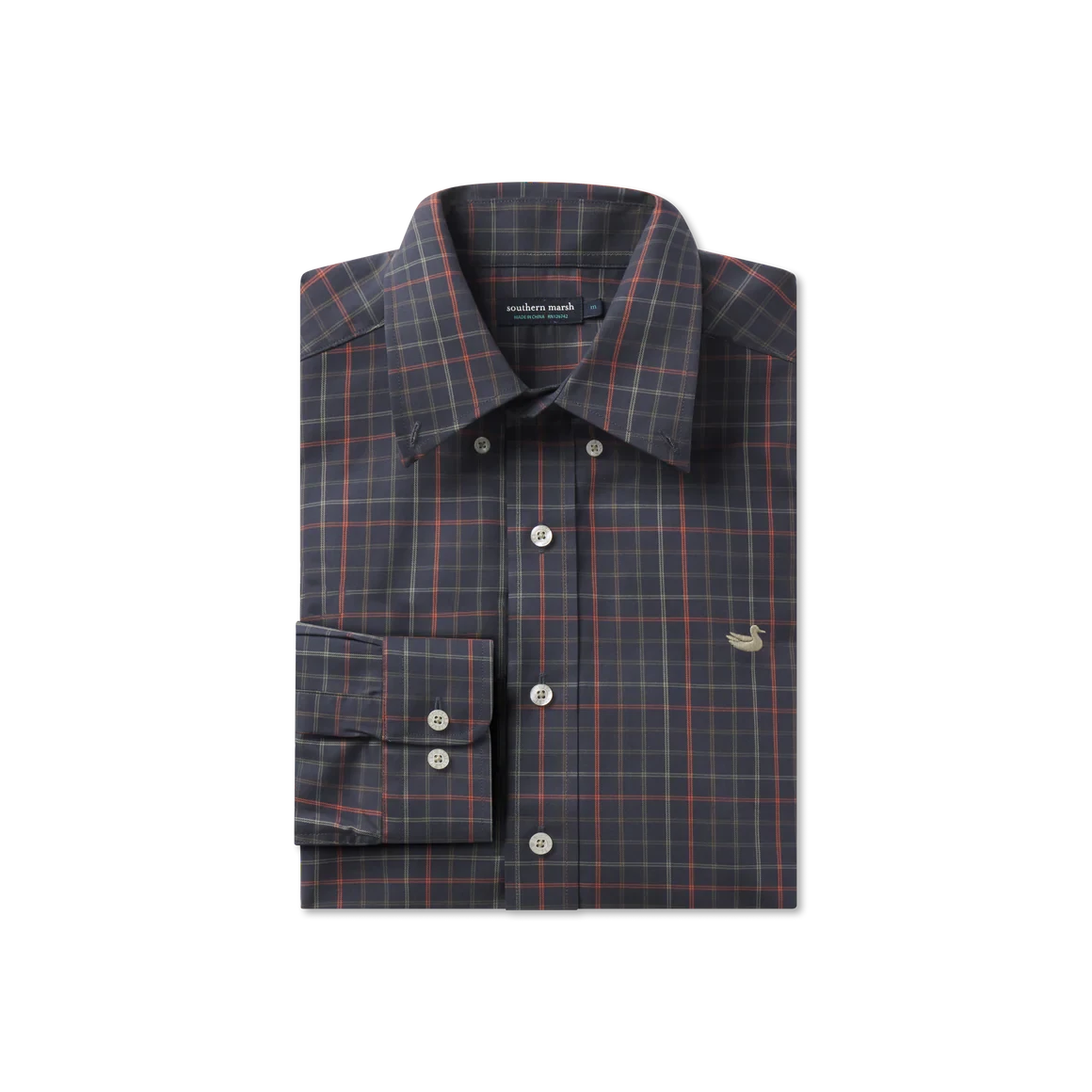 SOUTHERN MARSH COLLECTION Men's Sport Shirt Southern Marsh Chateau Windowpane Dress Shirt