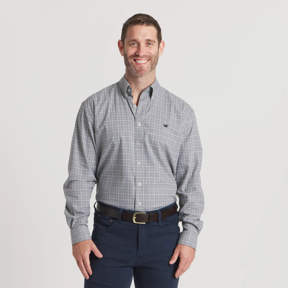 SOUTHERN MARSH COLLECTION Men's Sport Shirt Southern Marsh Dyer Performance Gingham Dress Shirt