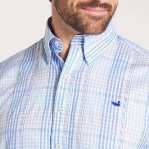 SOUTHERN MARSH COLLECTION Men's Sport Shirt Southern Marsh Edgefield Windowpane Dress Shirt || David's Clothing