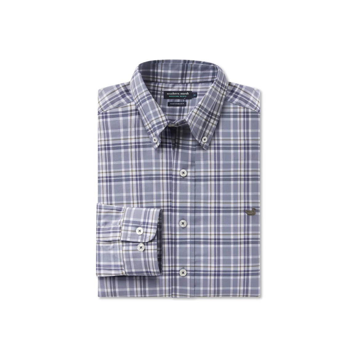 SOUTHERN MARSH COLLECTION Men's Sport Shirt Southern Marsh Grainger Performance Plaid Dress Shirt