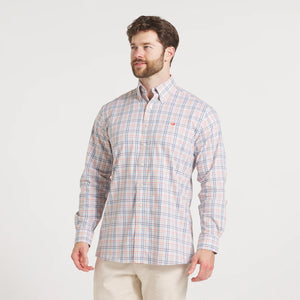 SOUTHERN MARSH COLLECTION Men's Sport Shirt Southern Marsh Van Buren Performance Grid Dress Shirt || David's Clothing