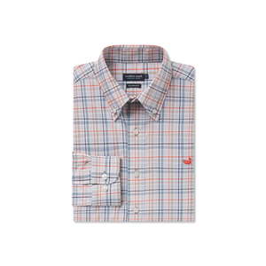 SOUTHERN MARSH COLLECTION Men's Sport Shirt Southern Marsh Van Buren Performance Grid Dress Shirt || David's Clothing