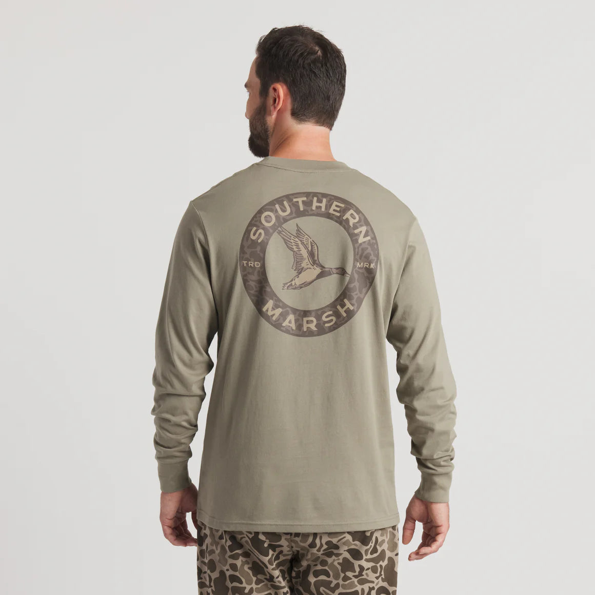 SOUTHERN MARSH COLLECTION Men's Tees Southern Marsh Inflight Camo Tee - Long Sleeve