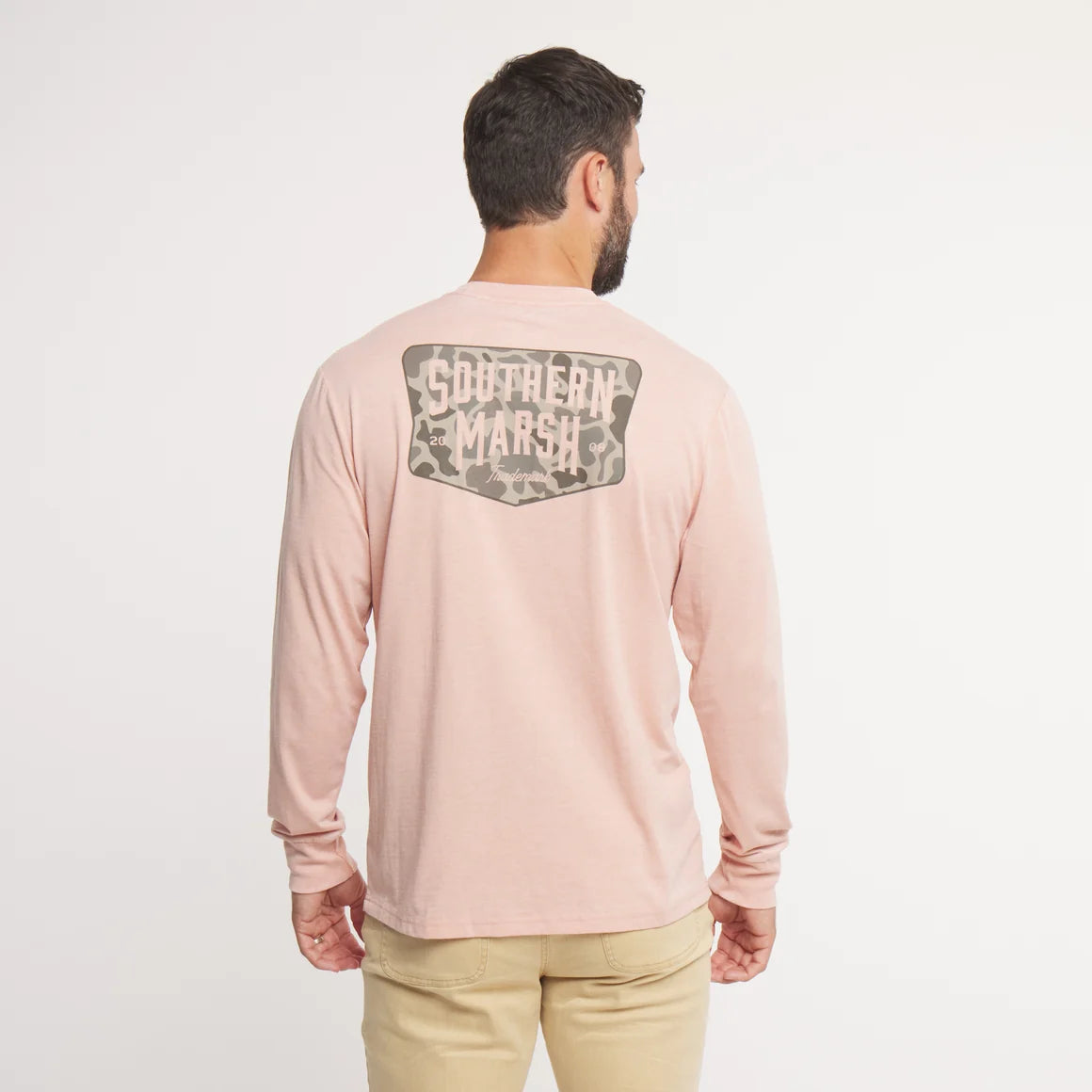 SOUTHERN MARSH COLLECTION Men's Tees Southern Marsh SEAWASH Tee - Branding - Camo Shield - Long Sleeve