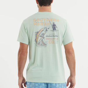 SOUTHERN MARSH COLLECTION Men's Tees Southern Marsh SEAWASH Tee - Retro Redfish || David's Clothing