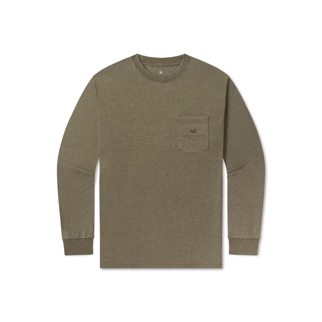 SOUTHERN MARSH COLLECTION Men's Tees Southern Marsh SEAWASH™ Tee - Rut- Long Sleeve