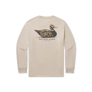 SOUTHERN MARSH COLLECTION Men's Tees Southern Marsh Vintage Duck Decoy Tee - Camo Tee - Long Sleeve