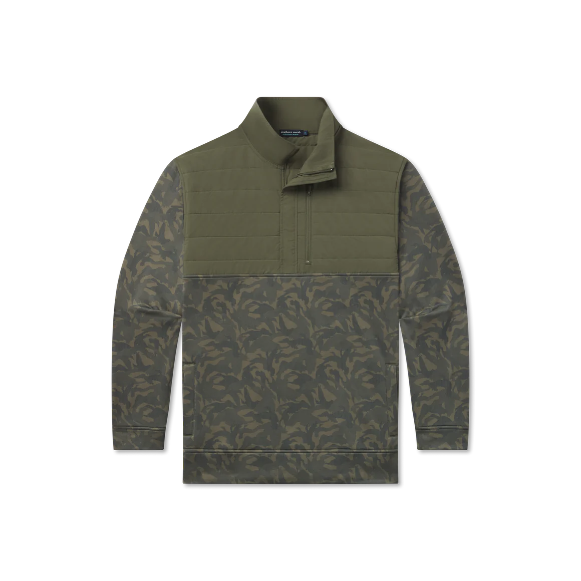 SOUTHERN MARSH COLLECTION Mens Jackets Southern Marsh Harris Stretch Pullover - Duck Camo || David's Clothing