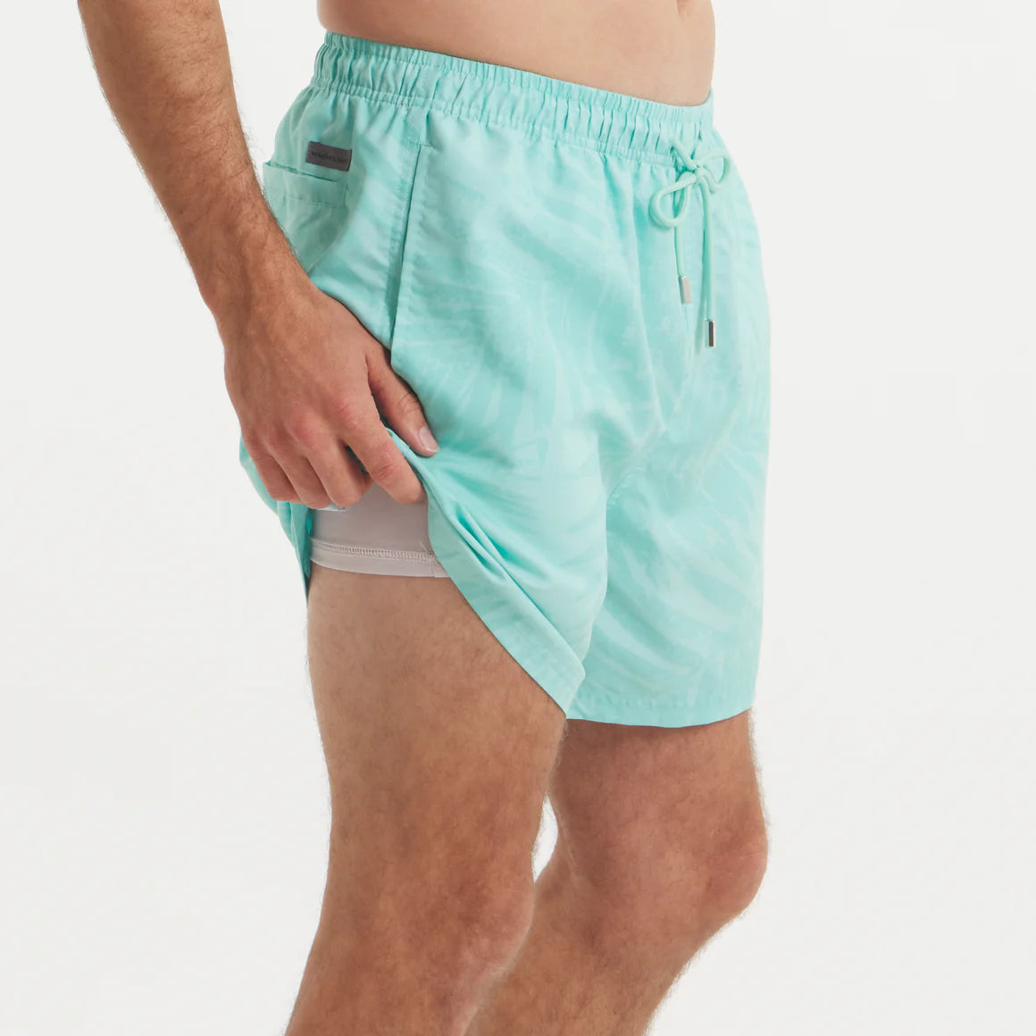 SOUTHERN MARSH COLLECTION Mens Shorts Southern Marsh Pier Lined Trunk - Palms || David's Clothing