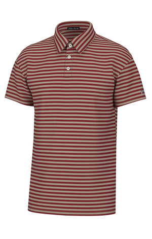 Southern Point Co. Boys Clothes RED/SANDSTONE / YS Southern Point Youth Hinton Stripe Polo || David's Clothing YP255