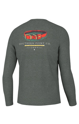 Southern Point Co. Men's Tees Southern Point Blazed Orange Collar Long Sleeve Tee || David's Clothing