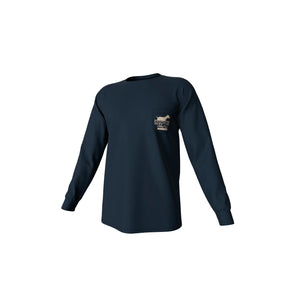 Southern Point Co. Men's Tees Southern Point Silhouette Shield Long Sleeve Pocket Tee