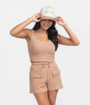 SOUTHERN SHIRT CO. Women's Hat WARM TAUPE / OS Southern Shirt Two Tone Trucker Hat - Warm Taupe || David's Clothing 2Z014-1704