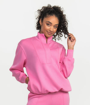 SOUTHERN SHIRT CO. Women's Pullovers CANDY CRUSH / XS Southern Shirt Around The Block Quarter Zip || David's Clothing 2V025-1551