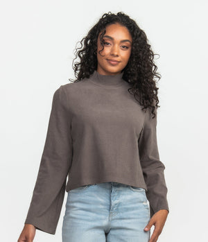 SOUTHERN SHIRT CO. Women's Sweaters EMBER BROWN / XS Southern Shirt Elevated Sweatshirt || David's Clothing 2C067-1563