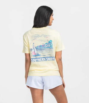 SOUTHERN SHIRT CO. Women's Tee Southern Shirt Sunset Cruise Tee SS - Aquamarine