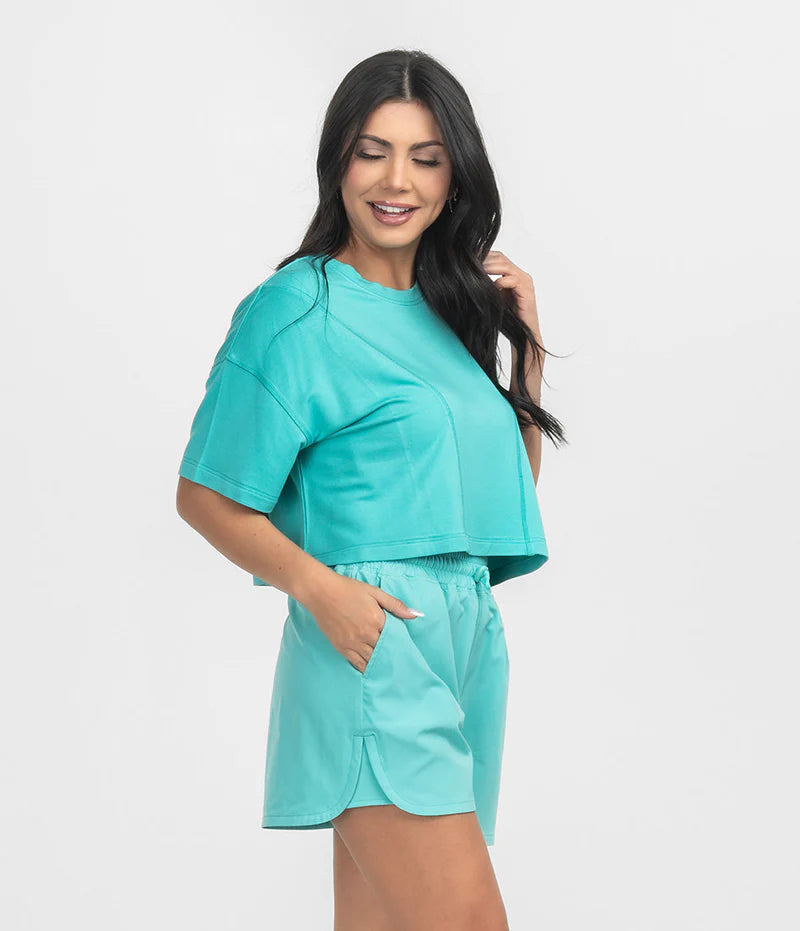 SOUTHERN SHIRT CO. Women's Top Southern Shirt All Day Cropped Tee - Bermuda