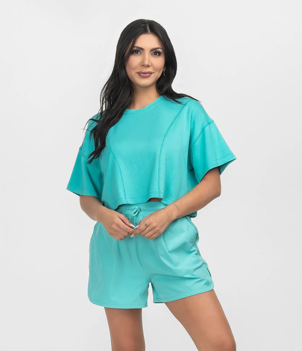 SOUTHERN SHIRT CO. Women's Top Southern Shirt All Day Cropped Tee - Bermuda