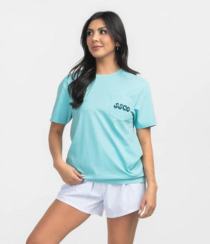 SOUTHERN SHIRT CO. Women's Top Southern Shirt Outdoor Adventure Tee - Island Mist || David's Clothing