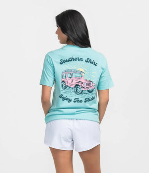 SOUTHERN SHIRT CO. Women's Top Southern Shirt Outdoor Adventure Tee - Island Mist || David's Clothing