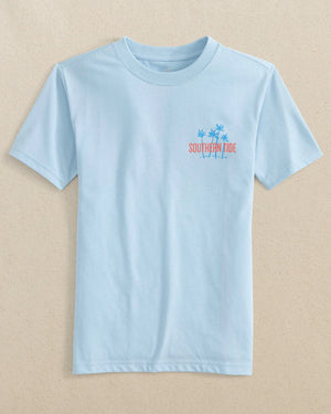 SOUTHERN TIDE Kid's Tees Southern Tide Kids Sunset Palms Short Sleeve T-Shirt || David's Clothing