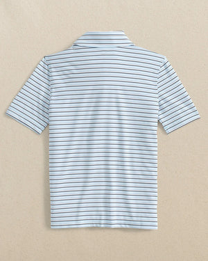 SOUTHERN TIDE Kid's Tops Southern Tide Boys Driver Oyster Creek Stripe Polo || David's Clothing