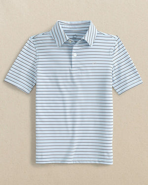 SOUTHERN TIDE Kid's Tops Southern Tide Boys Driver Oyster Creek Stripe Polo || David's Clothing