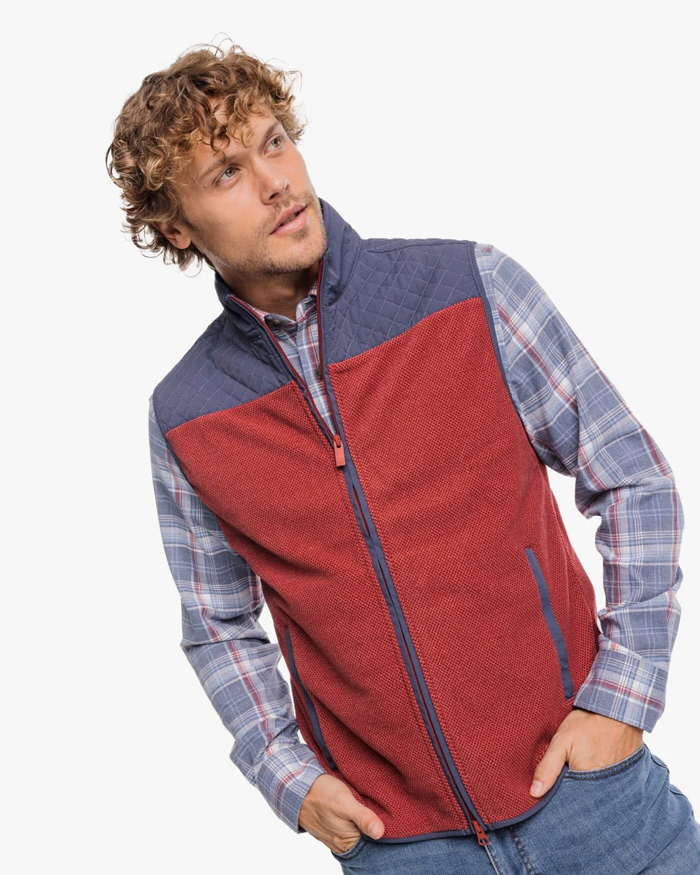SOUTHERN TIDE Men's Jackets RED / S Southern Tide Hucksley Vest || David's Clothing 103322816