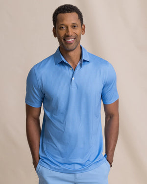 SOUTHERN TIDE Men's Polo BLUE STREAM / S Southern Tide Driver Seaside Geo Printed Polo 122431929