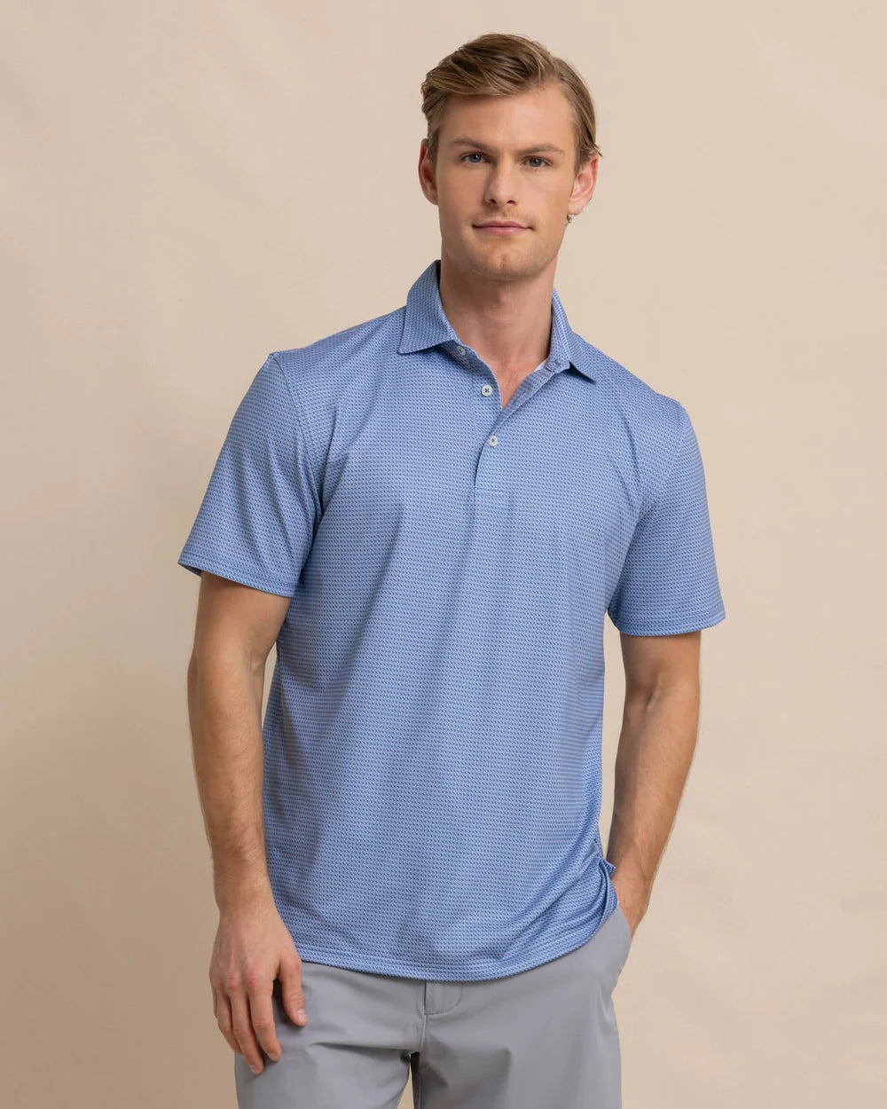 SOUTHERN TIDE Men's Polo CORONET BLUE / M Southern Tide Driver Getting Ziggy With It Printed Polo || David's Clothing  107213230
