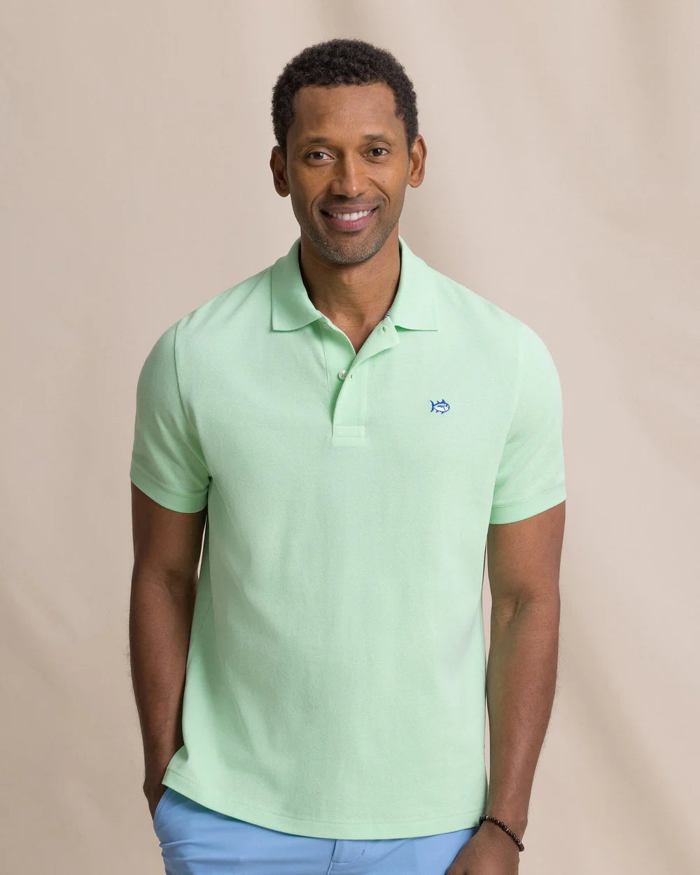 SOUTHERN TIDE Men's Polo GREEN ASH / S Southern Tide Skipjack Polo Shirt 89002133