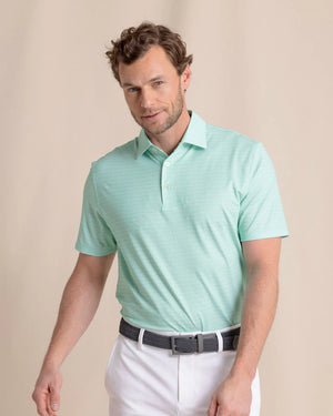 SOUTHERN TIDE Men's Polo JADE GREEN / M Southern Tide Driver ST Geo Polo || David's Clothing 114681123