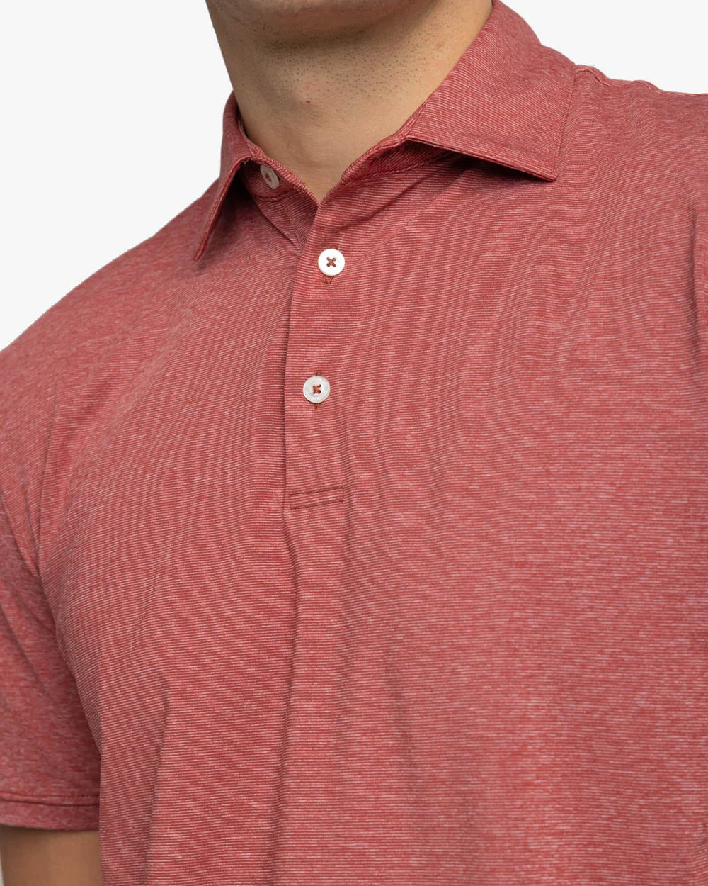 SOUTHERN TIDE Men's Polo HTH RED / M Southern Tide brrr°-eeze Heather Performance Polo Shirt || David's Clothing 103482911