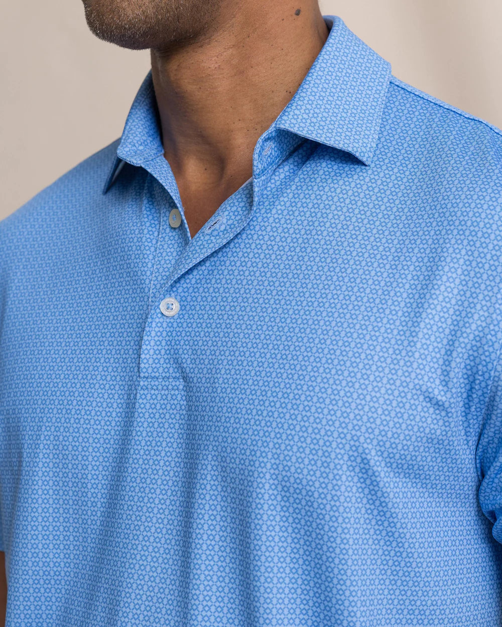 SOUTHERN TIDE Men's Polo Southern Tide Driver Seaside Geo Printed Polo