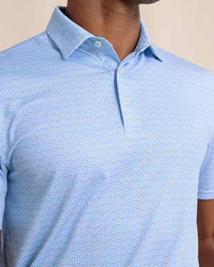 SOUTHERN TIDE Men's Polo Southern Tide Driver ST Geo Polo || David's Clothing