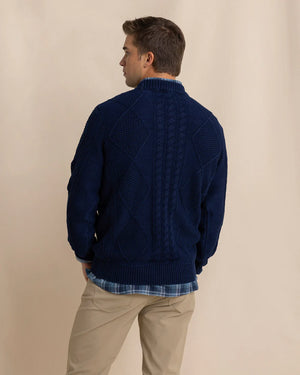 SOUTHERN TIDE Men's Pullover Southern Tide Broad River Indigo Crew || David's Clothing