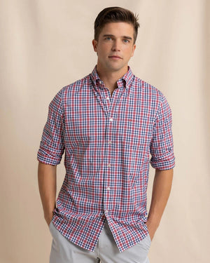 SOUTHERN TIDE Men's Sport Shirt FIR / S Southern Tide brrr°® Intercoastal Haywood Plaid Sport Shirt || David's Clothing 11161F