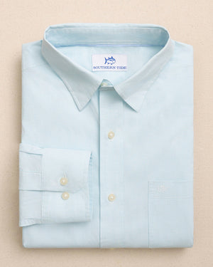 SOUTHERN TIDE Men's Sport Shirt TROPICAL BREEZE BLUE / S Southern Tide Screen Porch Plaid Charleston Sport Shirt 122173042
