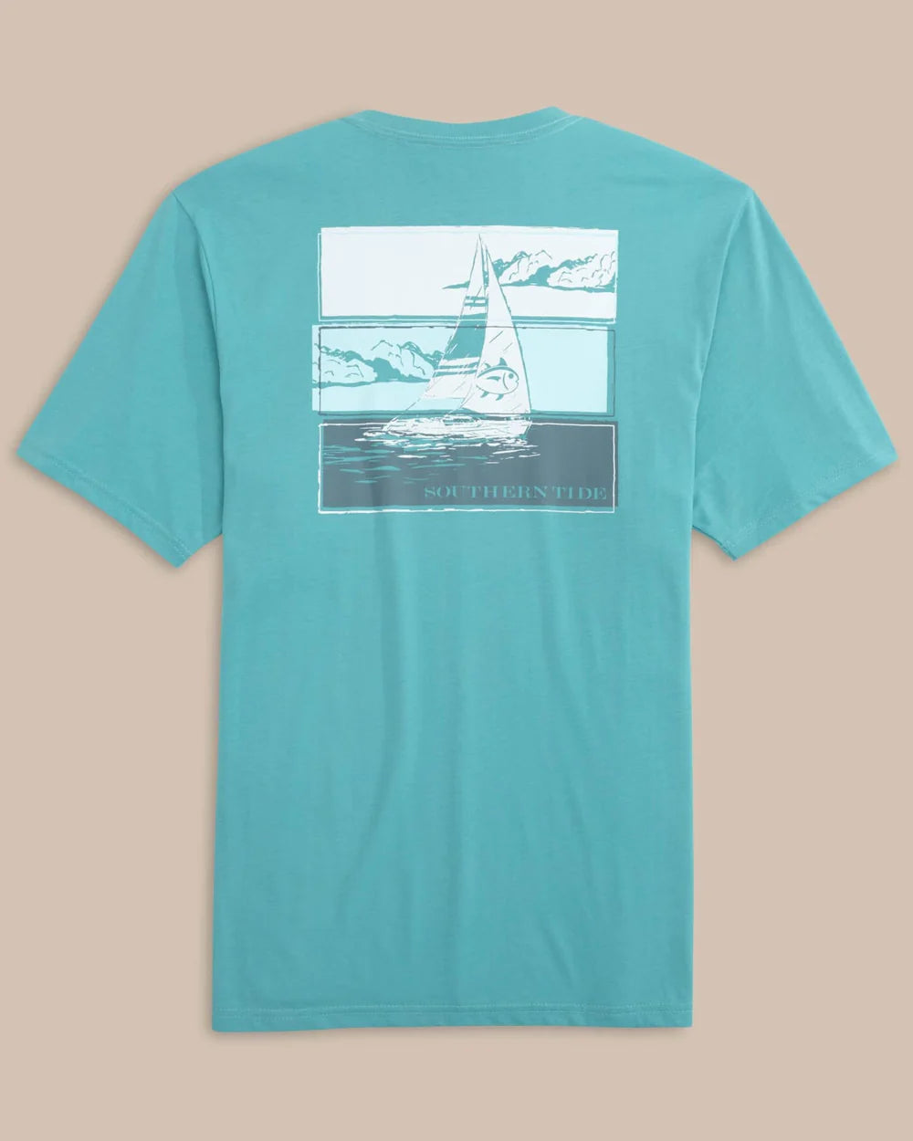 SOUTHERN TIDE Men's Tees Southern Tide Set Sail Tri Short Sleeve T-Shirt || David's Clothing