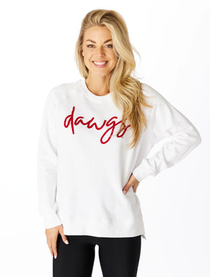 STEWART SIMMONS Women's Sweaters The Dawgs Embroidered Sweatshirt || David's Clothing