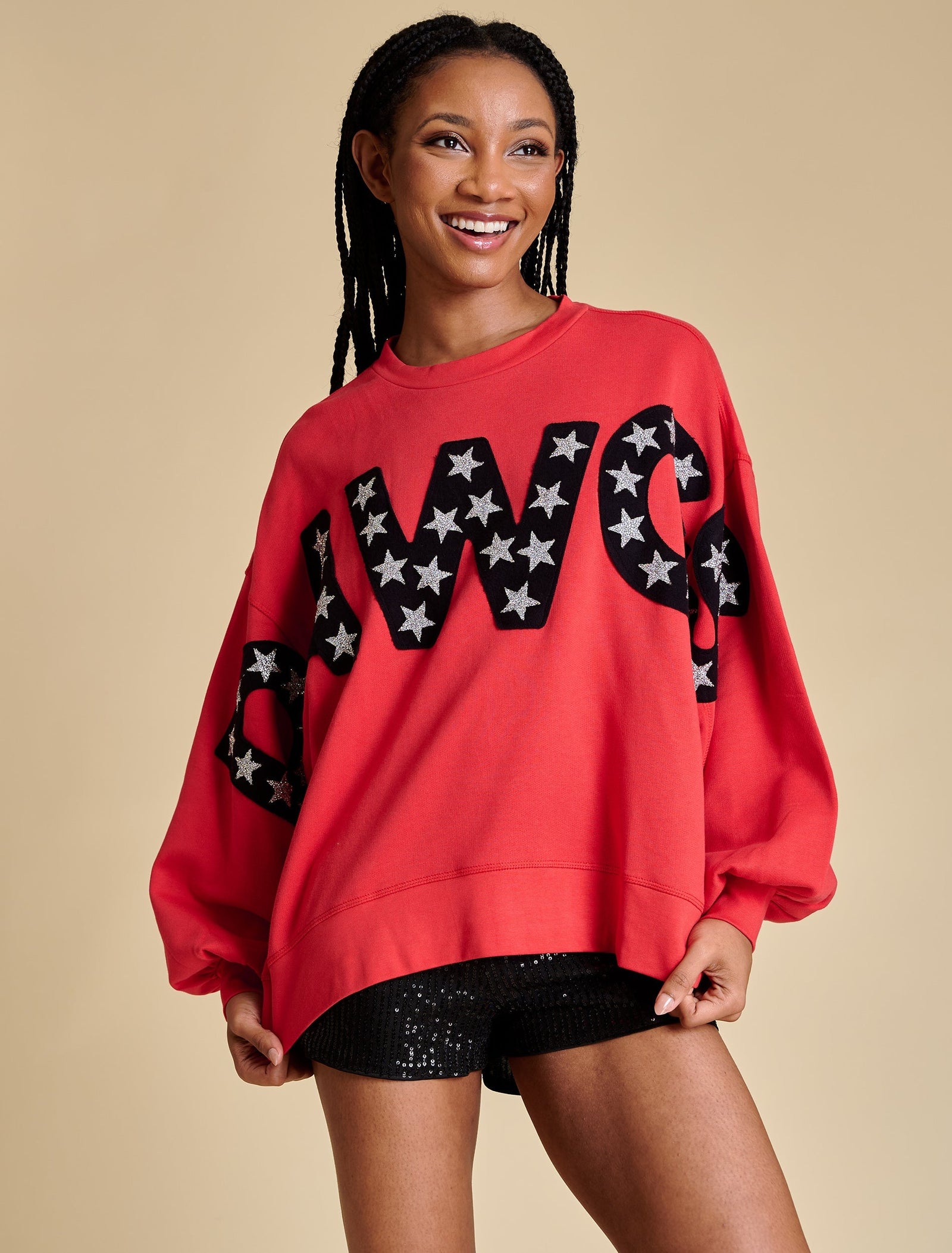 STEWART SIMMONS Women's Sweatshirt Stewart Simmons Georgia The Balloon Sleeve Pullover || David's Clothing