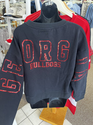 STEWART SIMMONS Women's Top Stewart Simmons Georgia The Sequin Boxy Sweatshirt